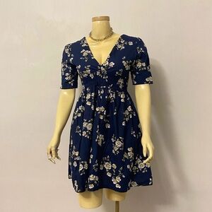 Avantlook Floral Navy Dress